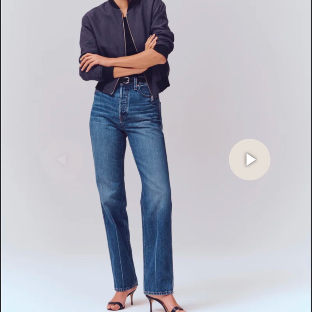 Alex Mill - Carla high rise, Straight Leg Jeans size 26. vintage dark indigo